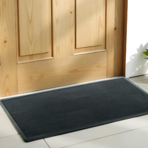 18" X 47" Black Rubber Outdoor Door Mat