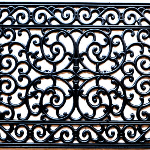 24" X 48" Black Rubber Outdoor Door Mat