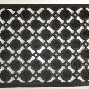 18" X 47" Black Rubber Outdoor Door Mat