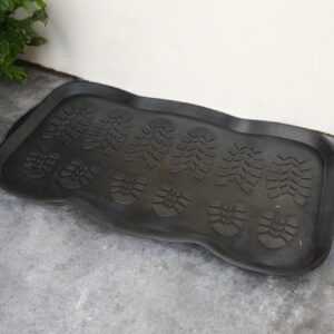 16" X 32" Black Rubber Outdoor Boot Tray