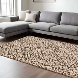 10' X 13' Rust And Beige Oriental Area Rug