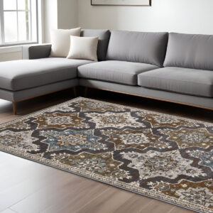 10' X 13' Blue Medallion Area Rug