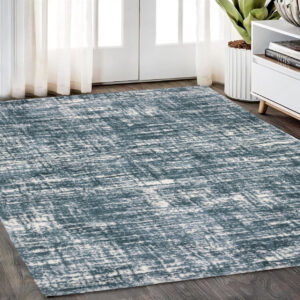 5' X 8' Gray And Ivory Geometric Area Rug