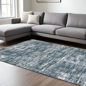 8' X 11' Gray And Ivory Geometric Area Rug