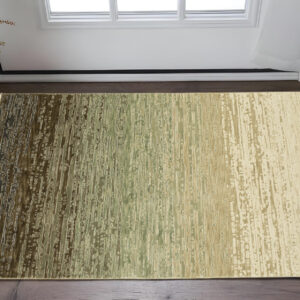 3' X 5' Brown And Green Abstract Area Rug