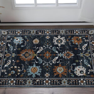 3' X 5' Rust Oriental Area Rug With Fringe