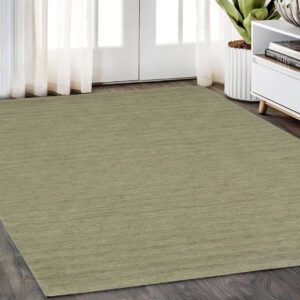 5' X 8' Sage And Green Wool Hand Tufted Area Rug