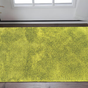 3' X 5' Green Shag Hand Tufted Area Rug