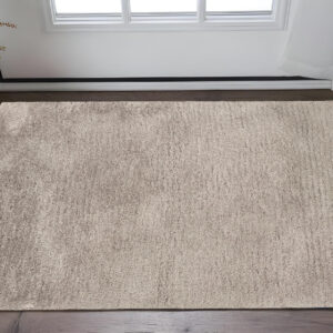 3' X 5' Silver Shag Hand Tufted Area Rug
