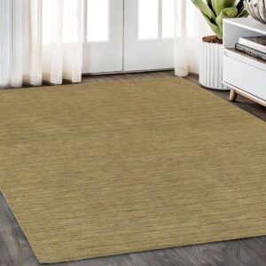 5' X 8' Gold Wool Hand Tufted Area Rug