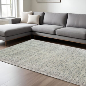 6' X 9' Stone And Gray Hand Tufted Area Rug