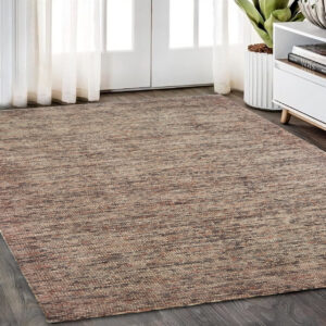 5' X 8' Taupe And Pink Hand Tufted Area Rug