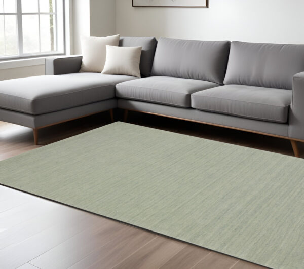 6' X 9' Silver Wool Hand Tufted Area Rug