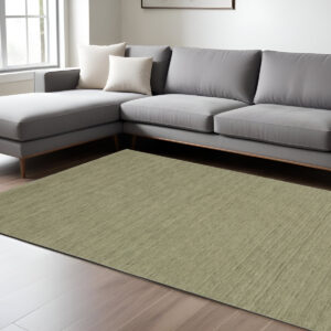 6' X 9' Sage And Green Wool Hand Tufted Area Rug