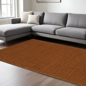 8' X 10' Rust Wool Hand Tufted Area Rug