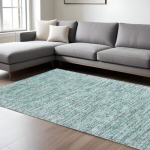 8' X 10' Blue Hand Tufted Area Rug