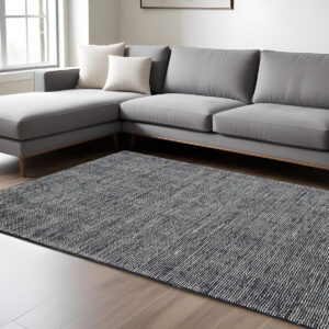 8' X 10' Charcoal Hand Tufted Area Rug