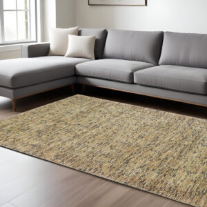 8' X 10' Gold Hand Tufted Area Rug