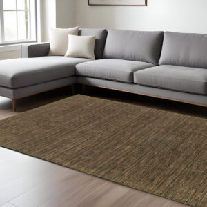 6' X 9' Brown Wool Hand Tufted Area Rug