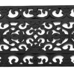 9" X 30" Black Rubber Outdoor Door Mat