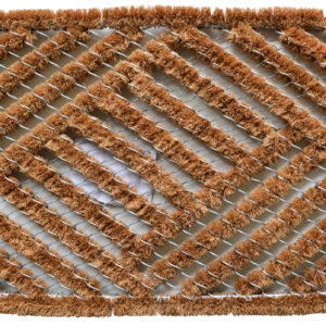 16" X 24" Brown Coir Geometric Outdoor Door Mat