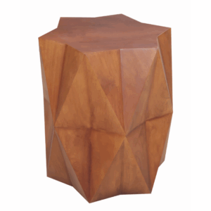24" Brown Solid Wood End Table