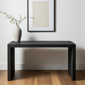 56" Graphite Reclaimed Wood Sled Writing Desk