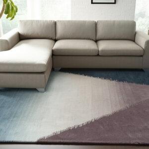 8' X 10' Taupe Blue And Tan Geometric Hand Tufted Area Rug