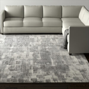 12' X 15' Gray And Ivory Abstract Hand Woven Distressed Area Rug